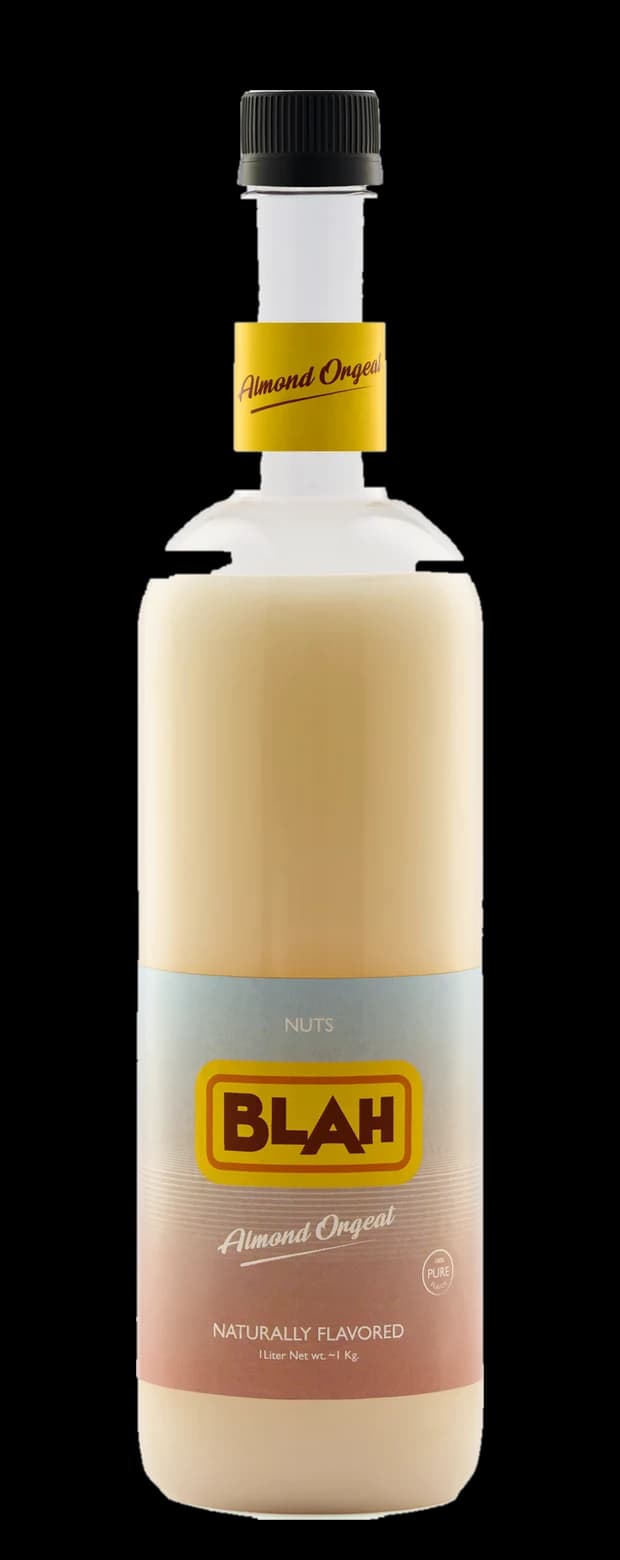 Blah Almond Orgeat 1-liter syrup bottle