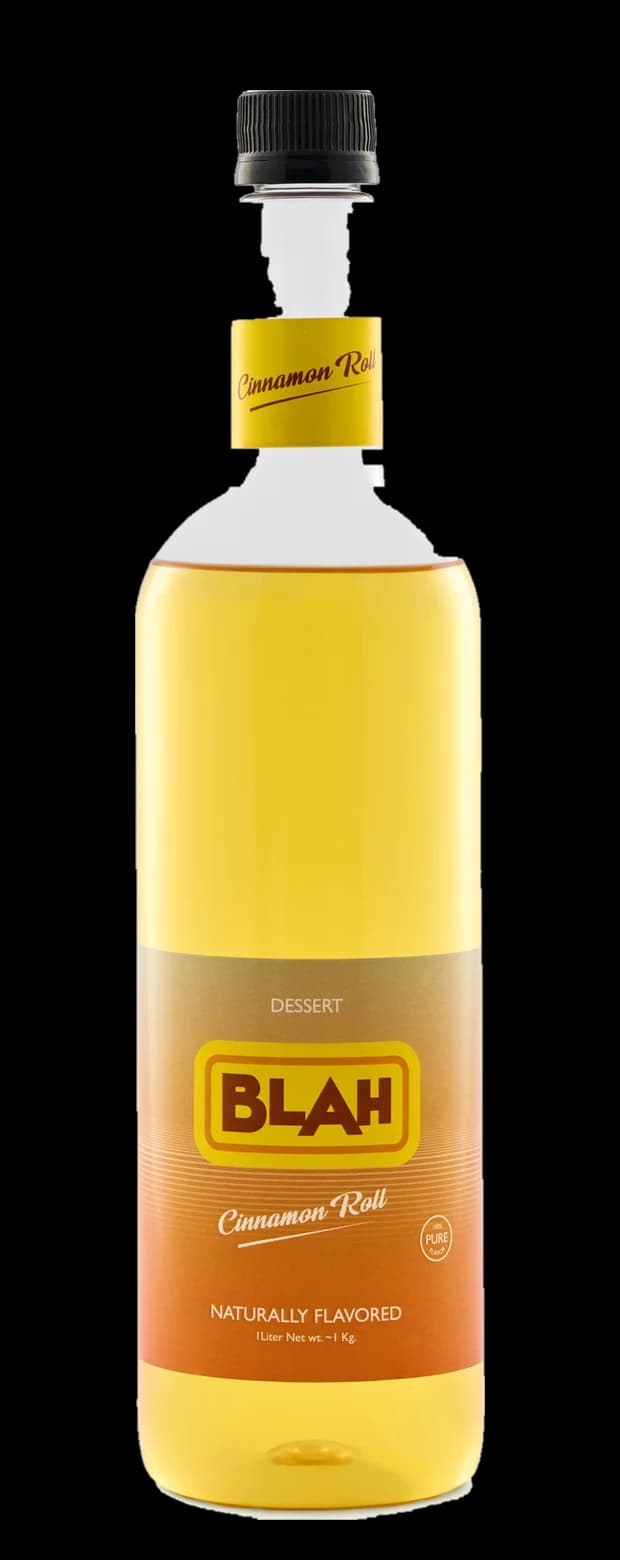 Blah Cinnamon Roll 1-liter syrup bottle