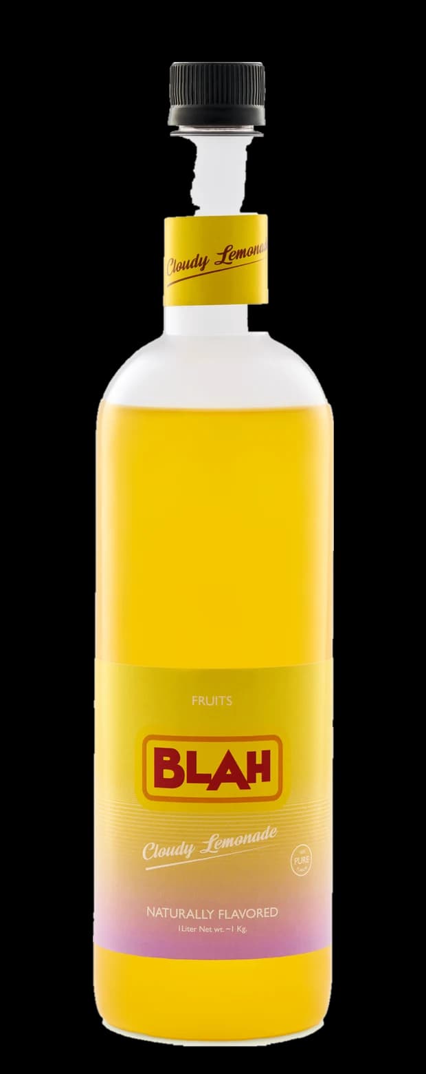 Blah Cloudy Lemonade 1-liter syrup bottle