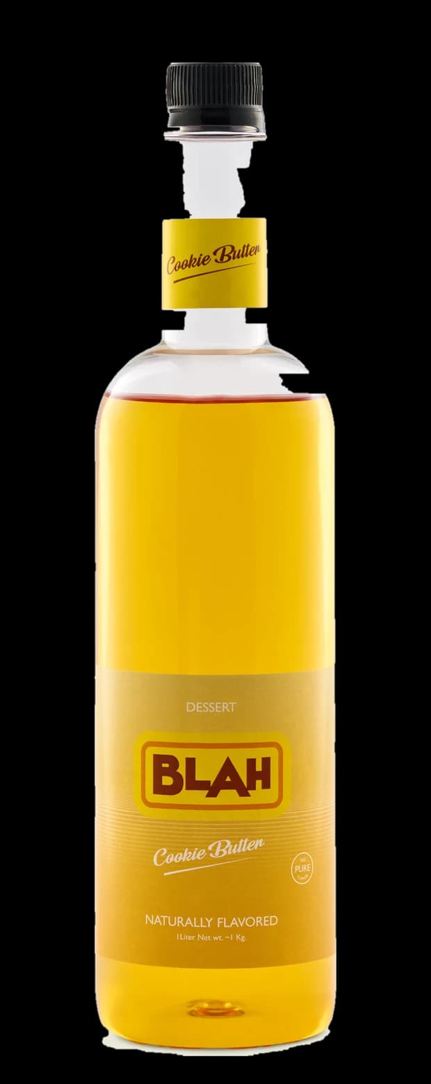 Blah Cookie Butter 1-liter syrup bottle