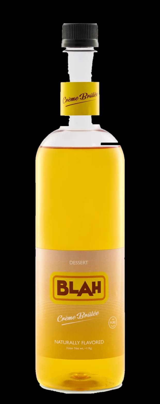 Blah Crème Brûlée 1-liter syrup bottle