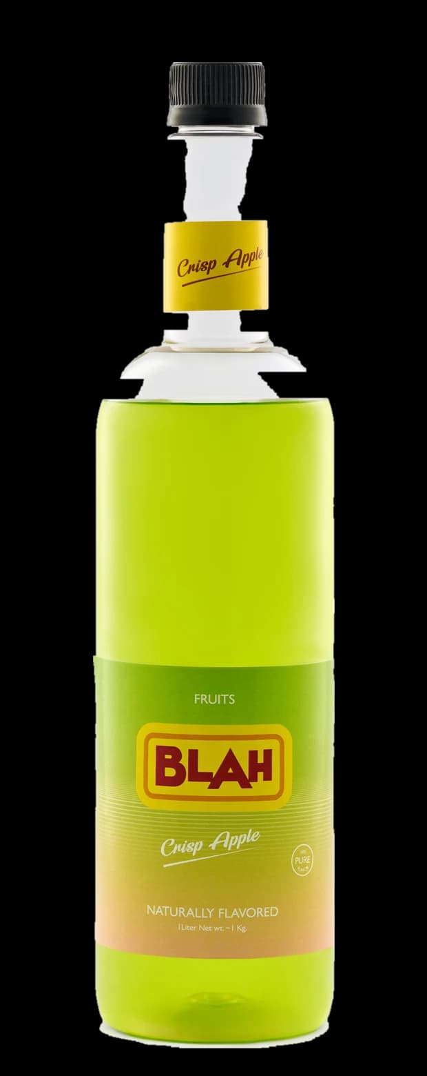 Blah Crisp Apple 1-liter syrup bottle