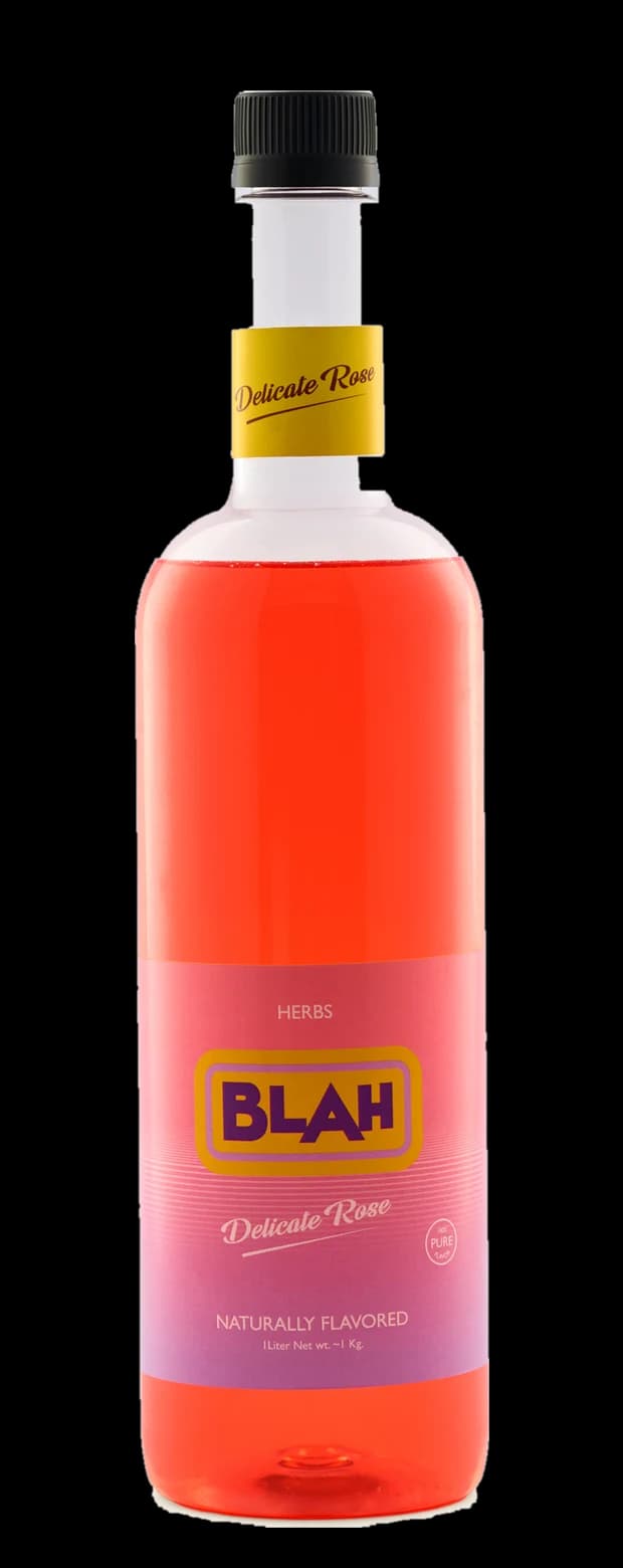 Blah Delicate Rose 1-liter syrup bottle