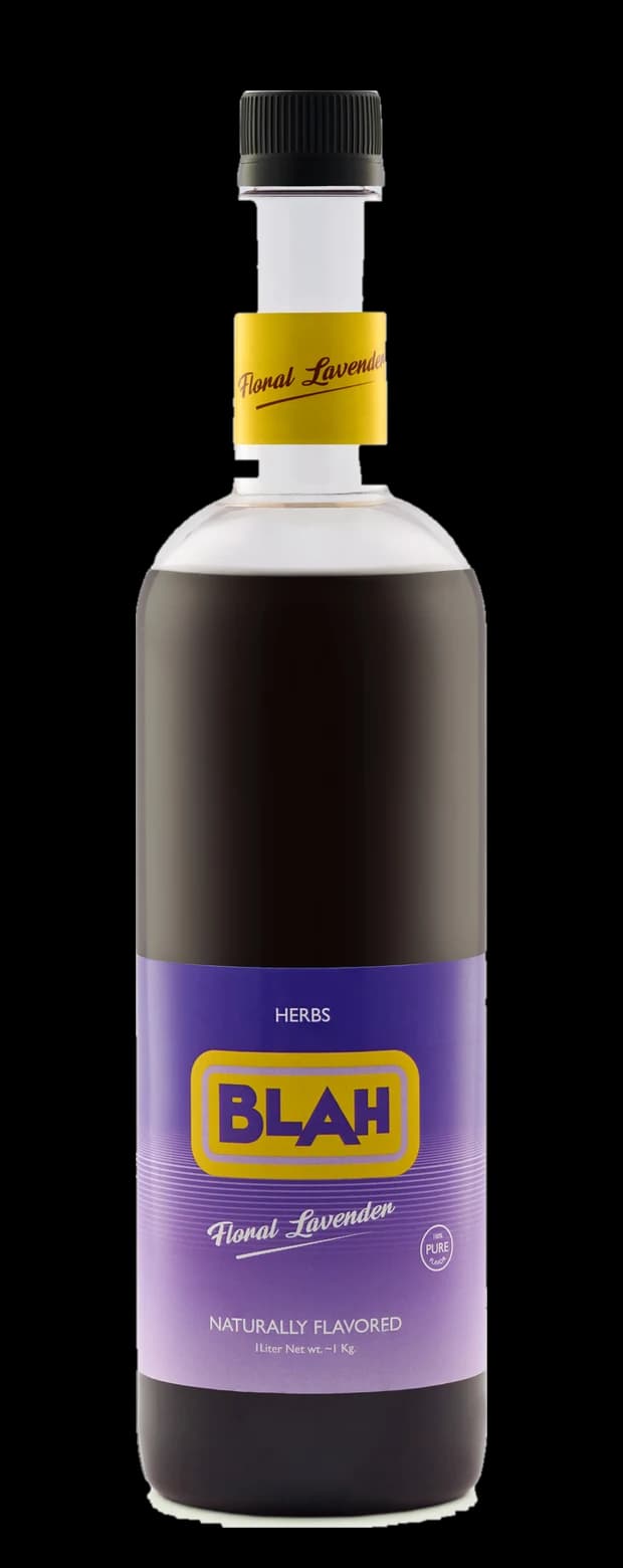 Blah Floral Lavender 1-liter syrup bottle