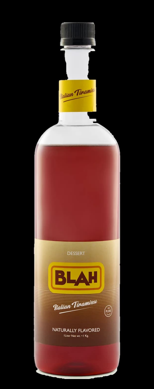 Blah Italian Tiramisu 1-liter syrup bottle