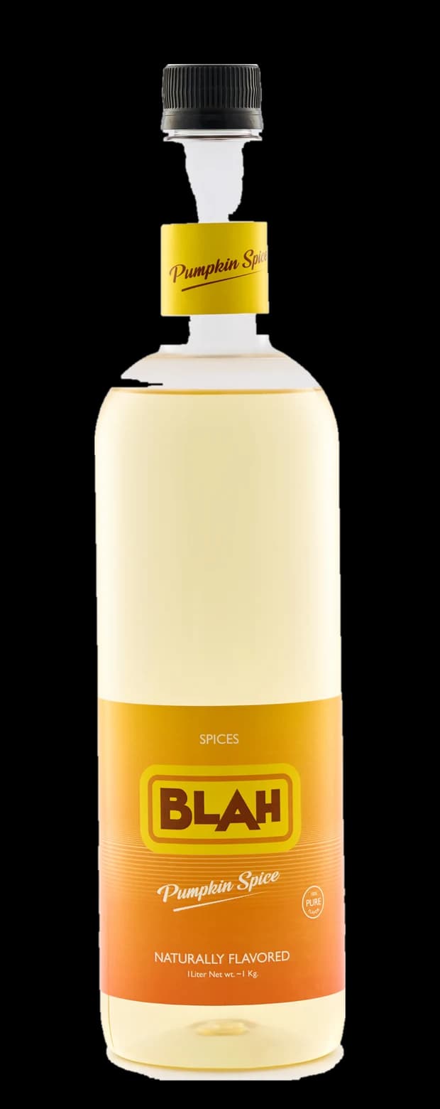 Blah Pumpkin Spice 1-liter syrup bottle