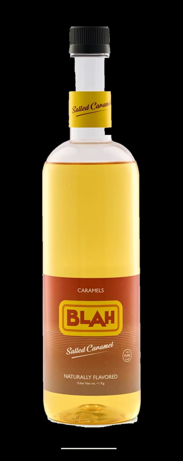 Blah Salted Caramel 1-liter syrup bottle