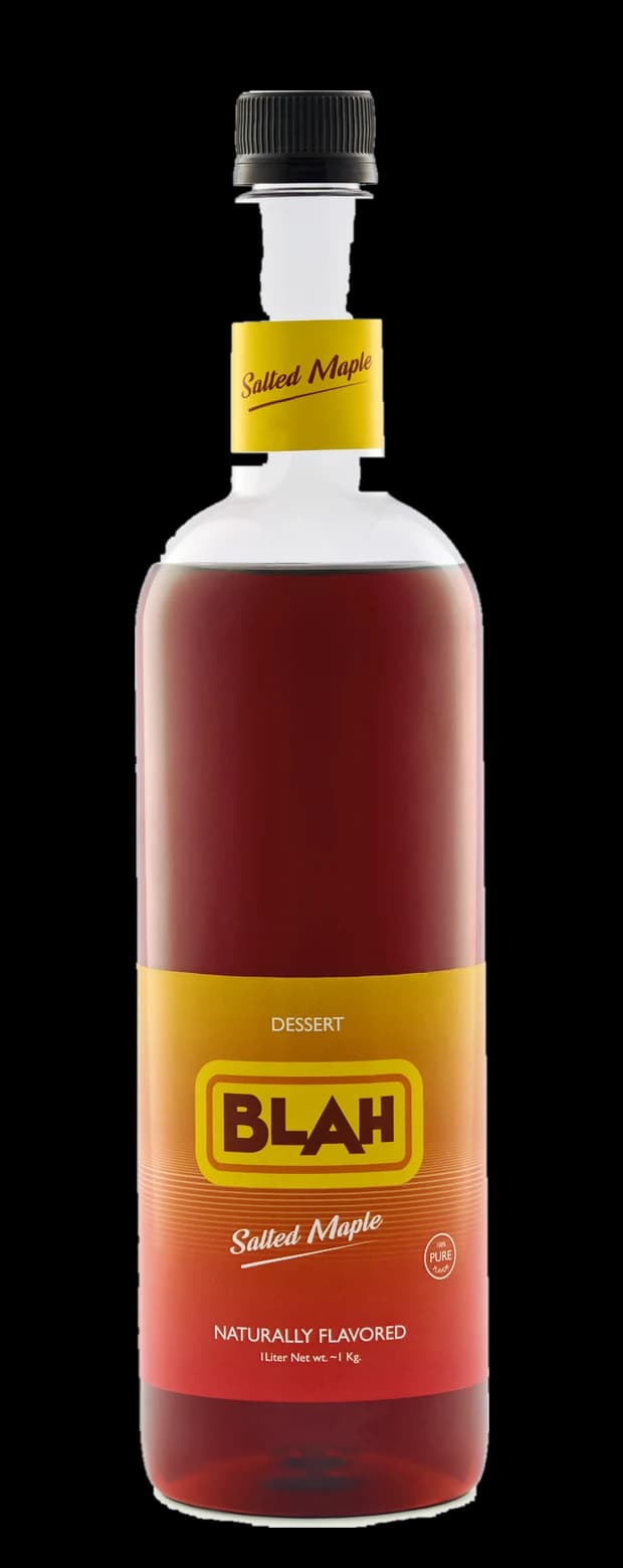 Blah Salted Maple 1-liter syrup bottle