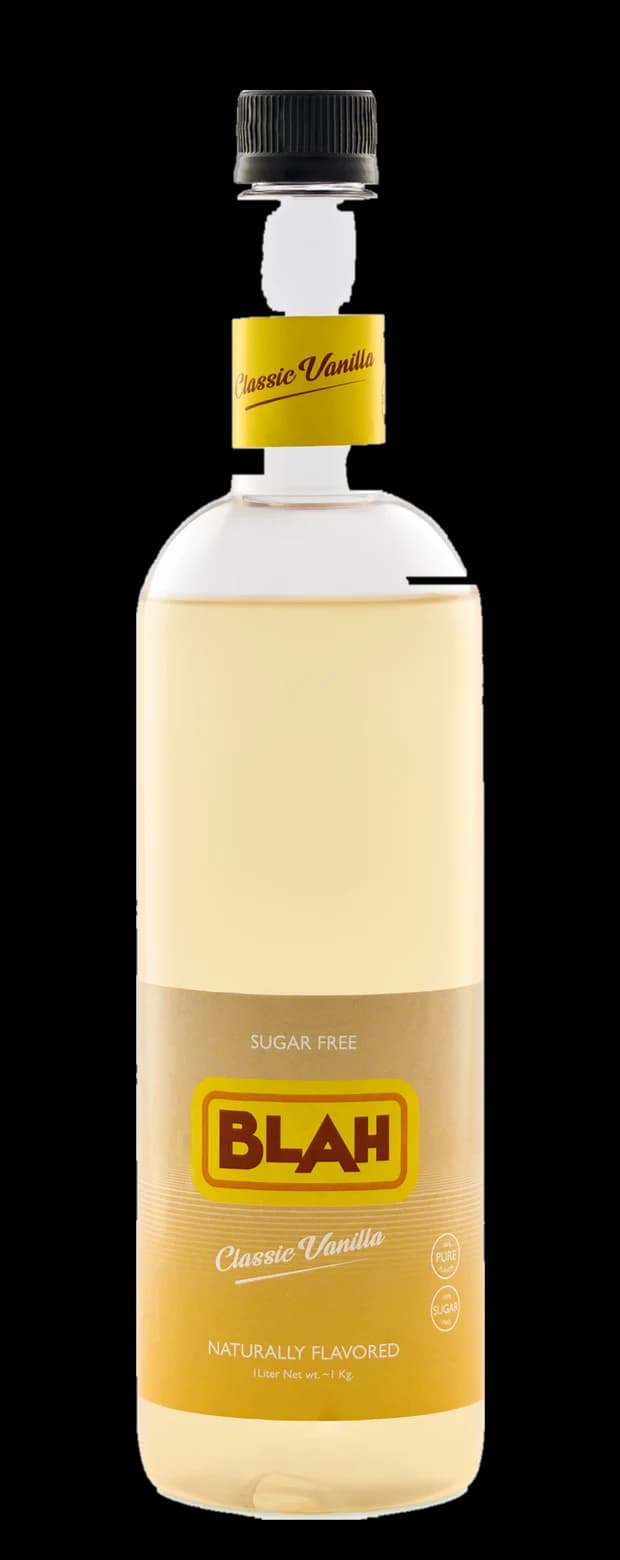 Blah Classic Vanilla 1-liter syrup bottle