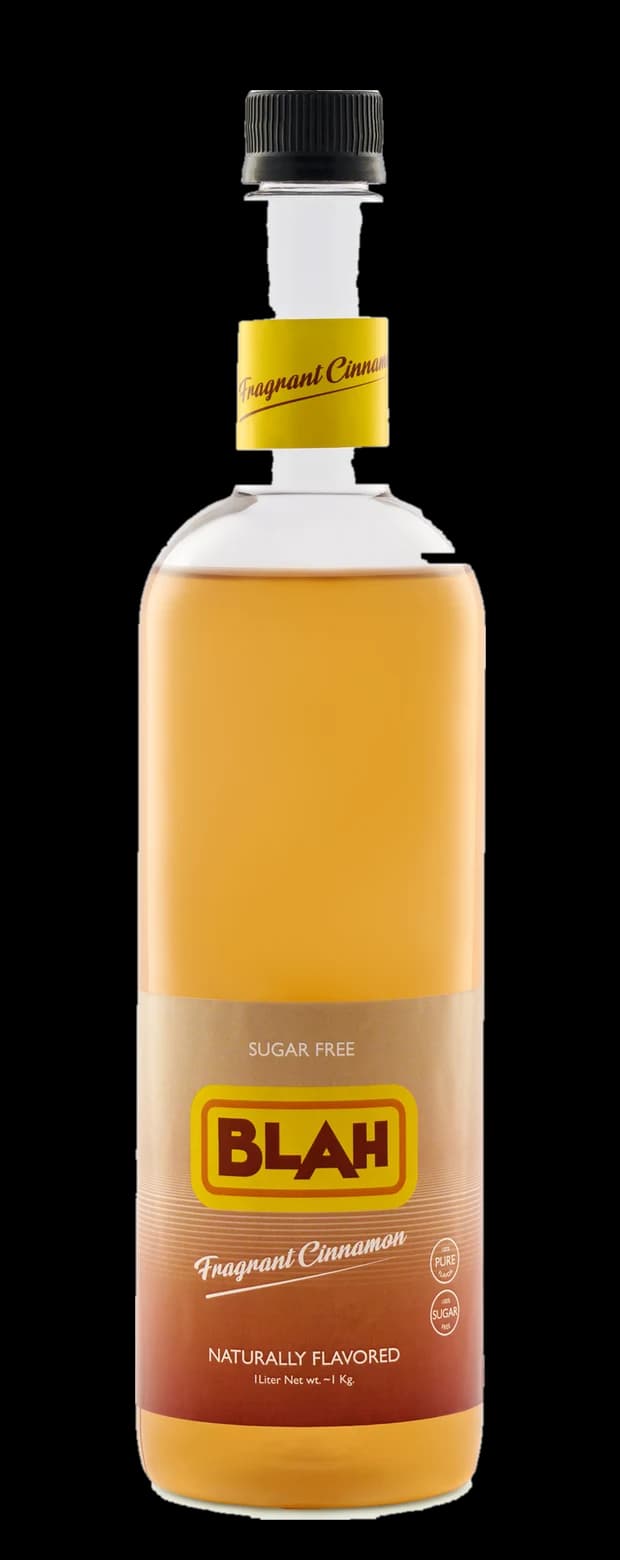 Blah Fragrant Cinnamon 1-liter syrup bottle
