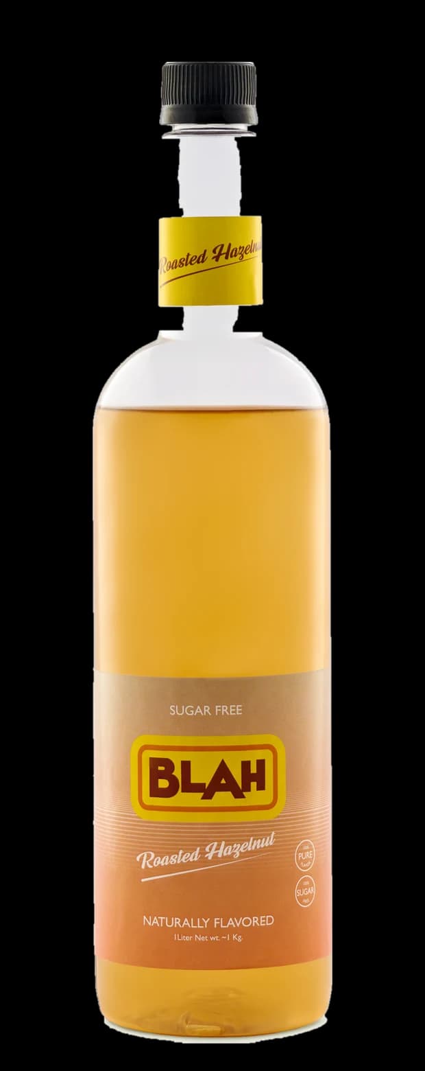 Blah Roasted Hazelnut 1-liter syrup bottle