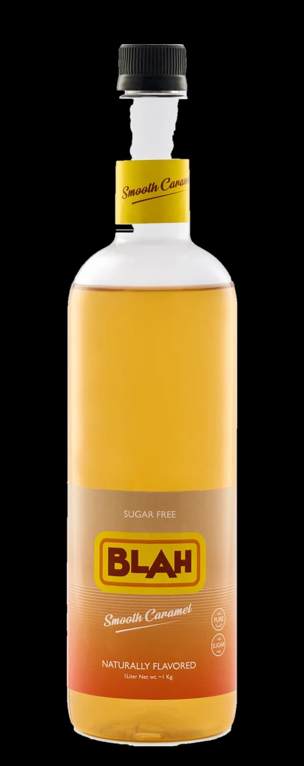 Blah Smooth Caramel 1-liter syrup bottle