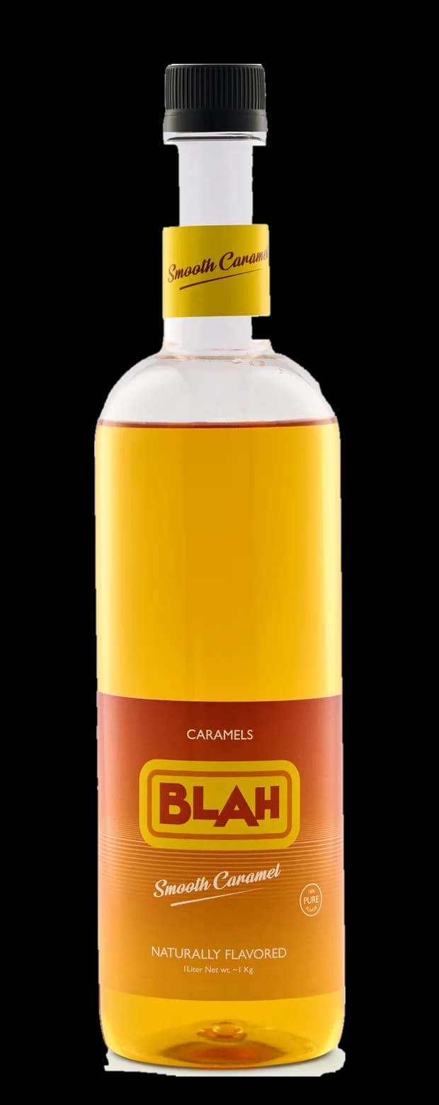 Blah Smooth Caramel 1-liter syrup bottle
