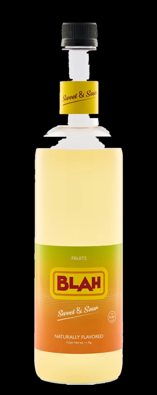 Blah Sweet & Sour 1-liter syrup bottle