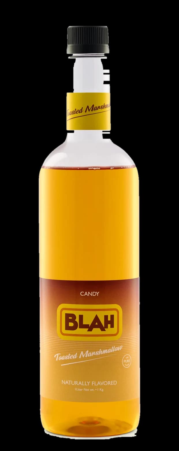 Blah Toasted Marshmallow 1-liter syrup bottle