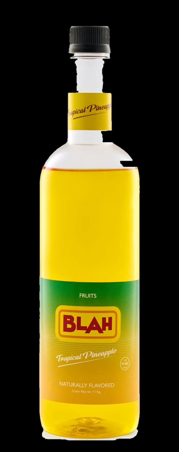 Blah Tropical Pineapple 1-liter syrup bottle