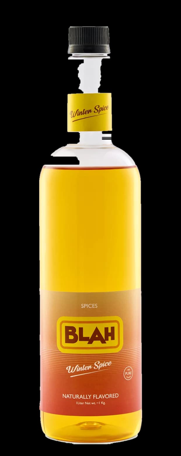 Blah Winter Spice 1-liter syrup bottle