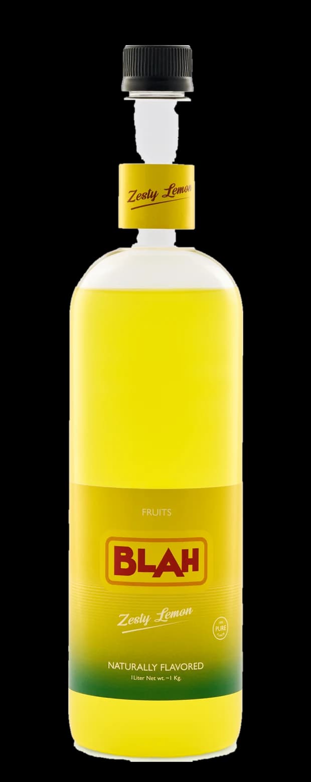Blah Zesty Lemon 1-liter syrup bottle