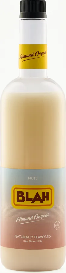 Blah Almond Orgeat 1-liter syrup bottle