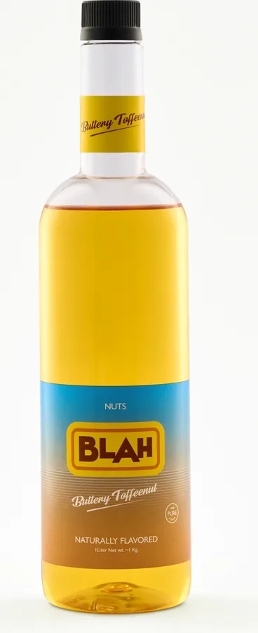 Blah Buttery Toffeenut 1-liter syrup bottle