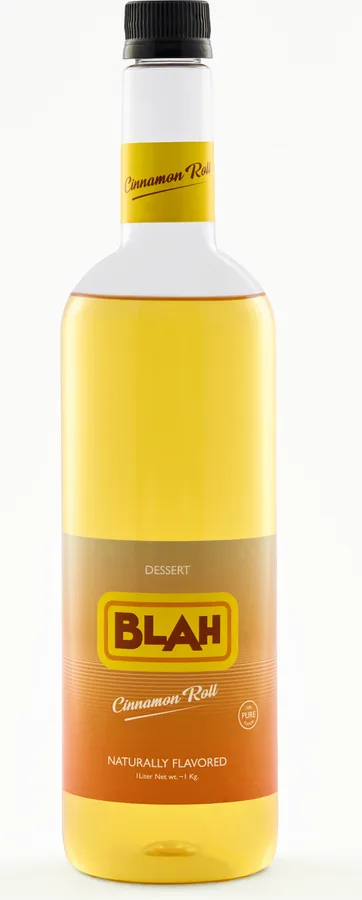 Blah Cinnamon Roll 1-liter syrup bottle