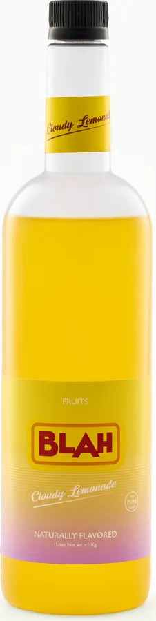 Blah Cloudy Lemonade 1-liter syrup bottle