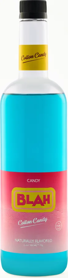 Blah Cotton Candy 1-liter syrup bottle