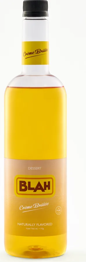 Blah Crème Brûlée 1-liter syrup bottle