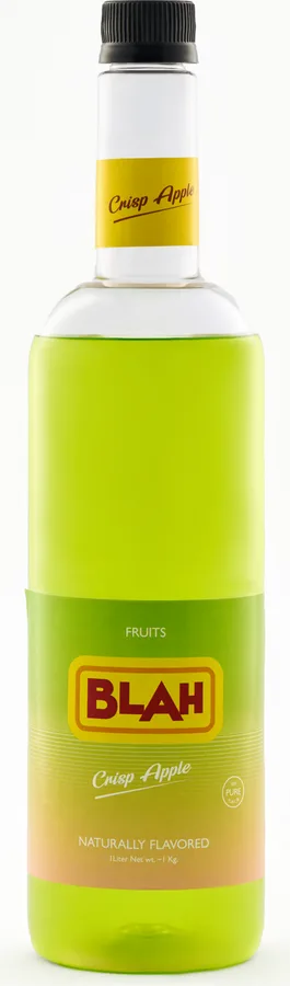 Blah Crisp Apple 1-liter syrup bottle