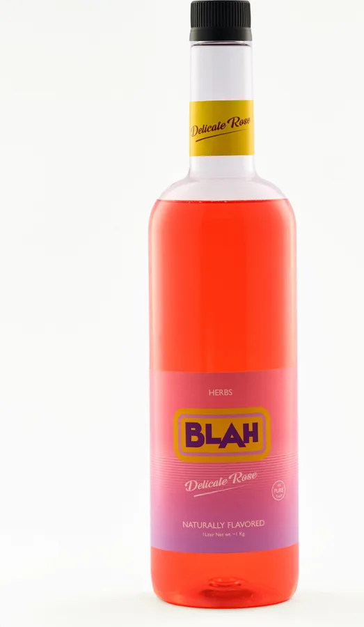 Blah Delicate Rose 1-liter syrup bottle