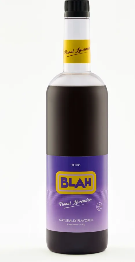 Blah Floral Lavender 1-liter syrup bottle