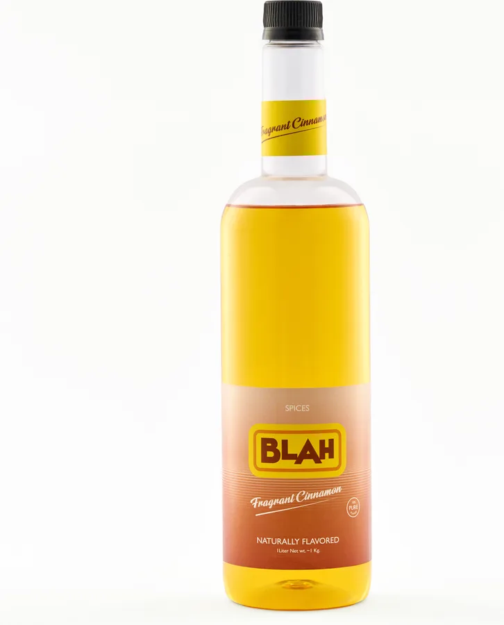 Blah Fragrant Cinnamon 1-liter syrup bottle