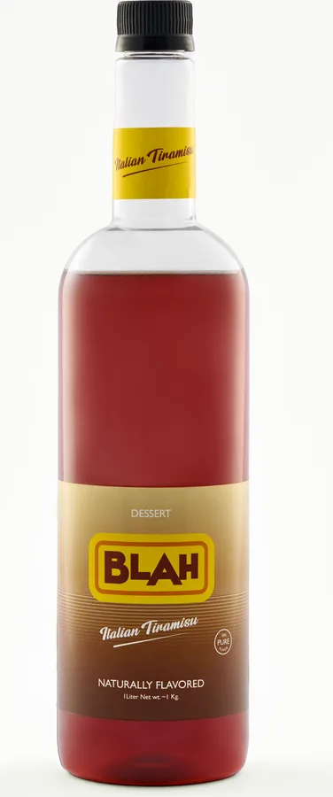 Blah Italian Tiramisu 1-liter syrup bottle