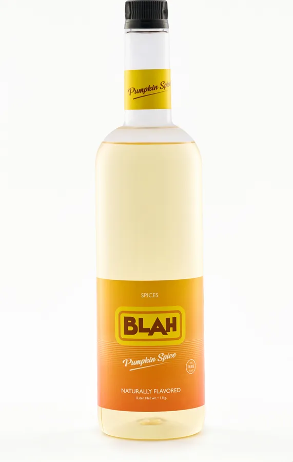 Blah Pumpkin Spice 1-liter syrup bottle
