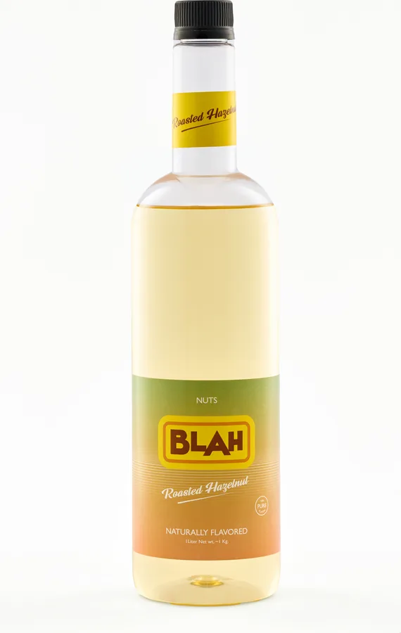 Blah Roasted Hazelnut 1-liter syrup bottle
