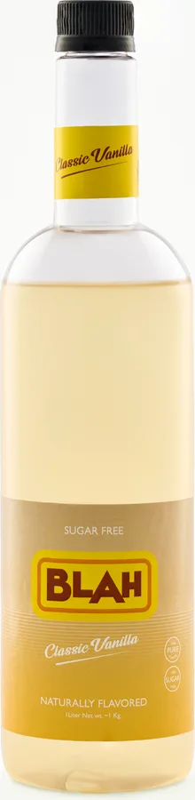 Blah Classic Vanilla 1-liter syrup bottle