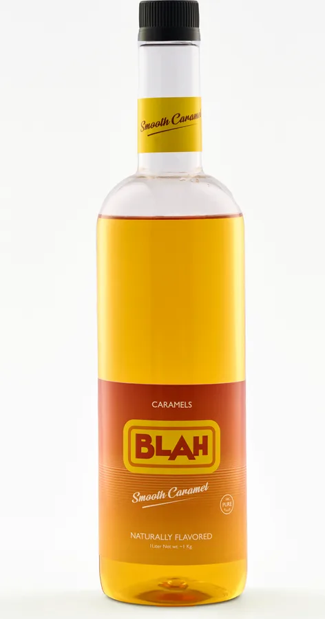 Blah Smooth Caramel 1-liter syrup bottle