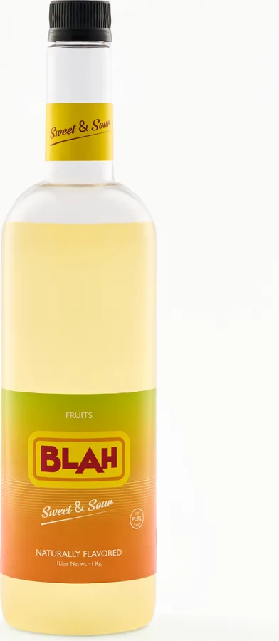 Blah Sweet & Sour 1-liter syrup bottle