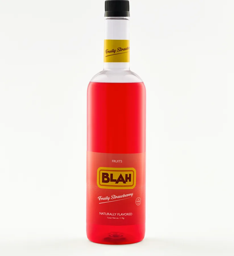 Blah Sweet Grenadine 1-liter syrup bottle