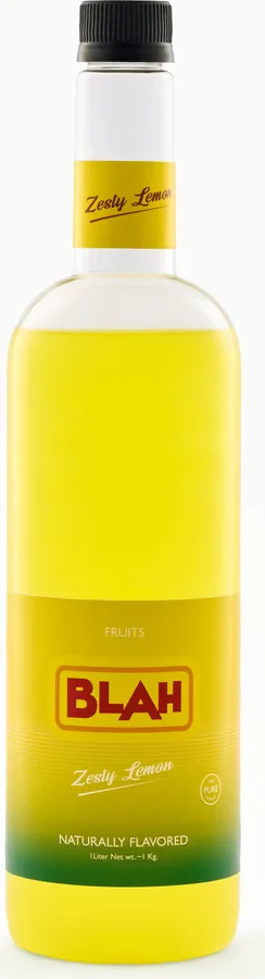 Blah Zesty Lemon 1-liter syrup bottle