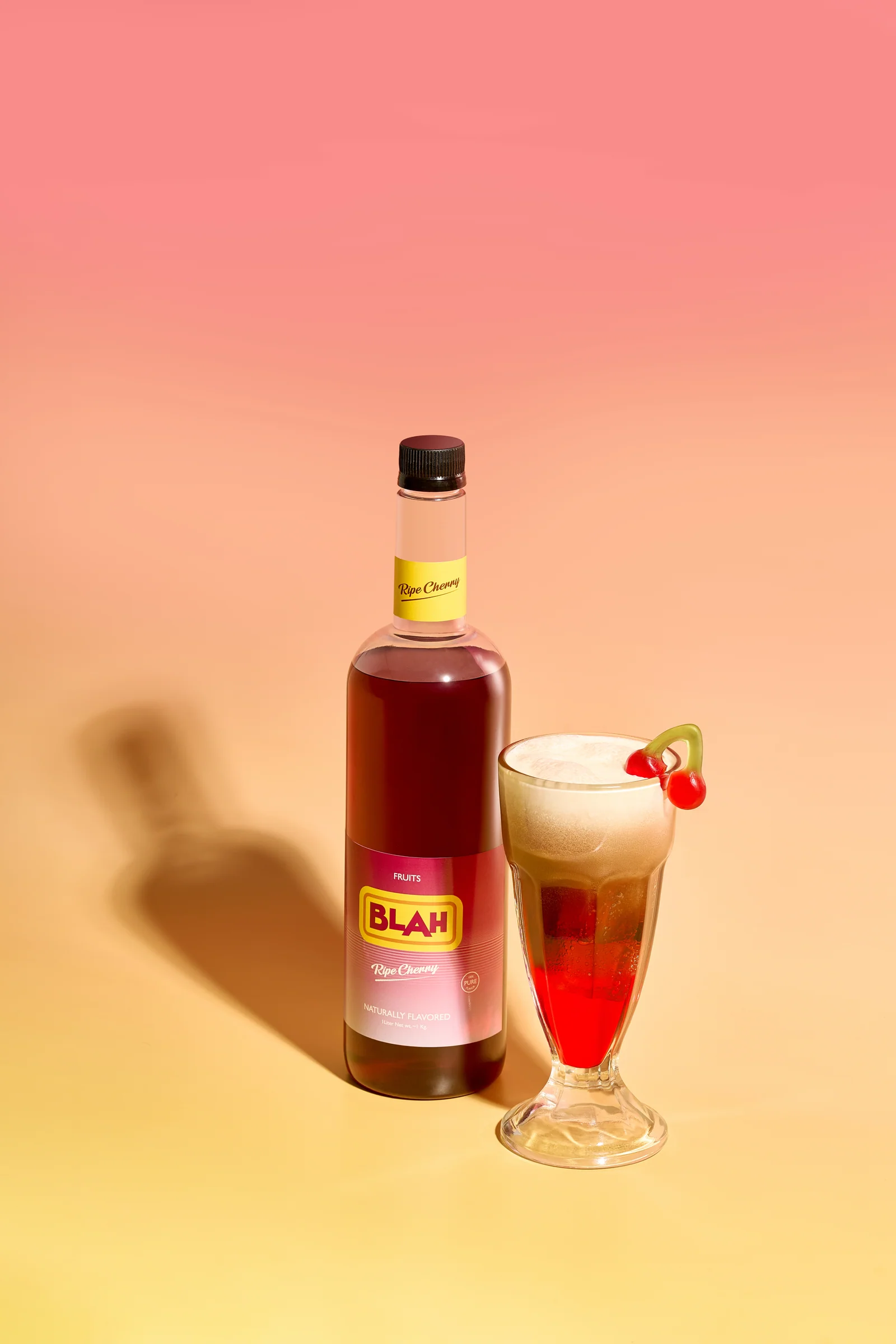 Cherry cola float — made with Ripe Cherry