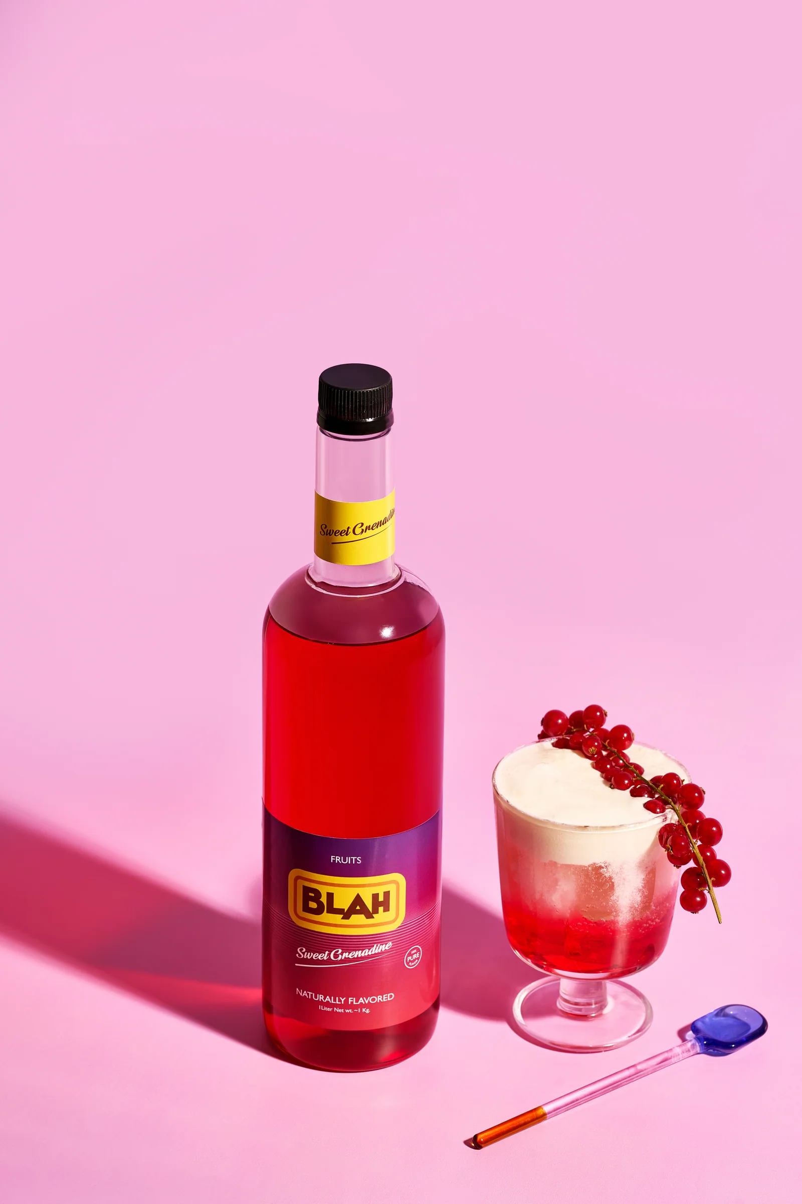 Grenadine fizz — made with Sweet Grenadine