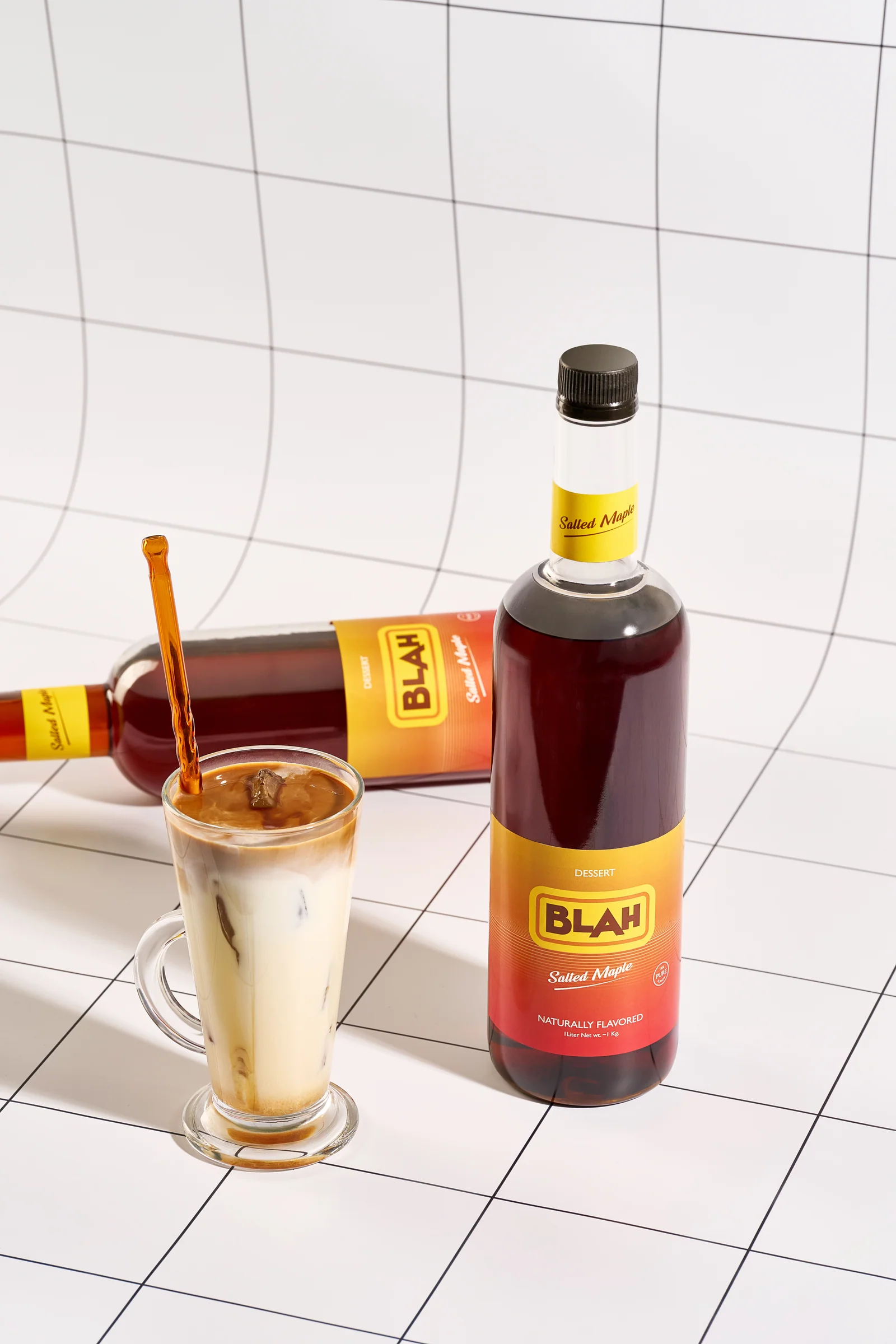 Maple iced latte — made with Salted Maple