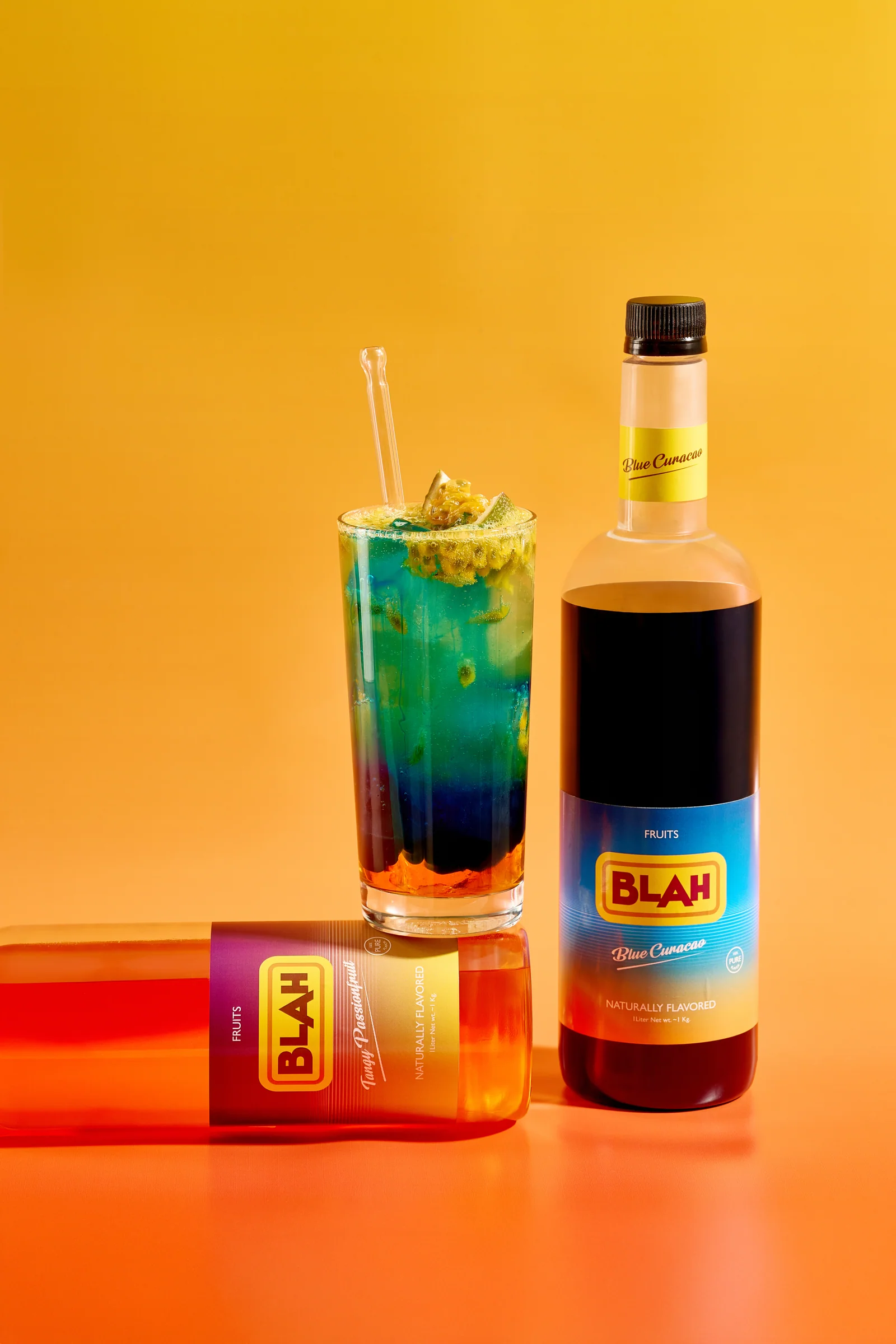 Blue lagoon cooler — made with Blue Curaçao